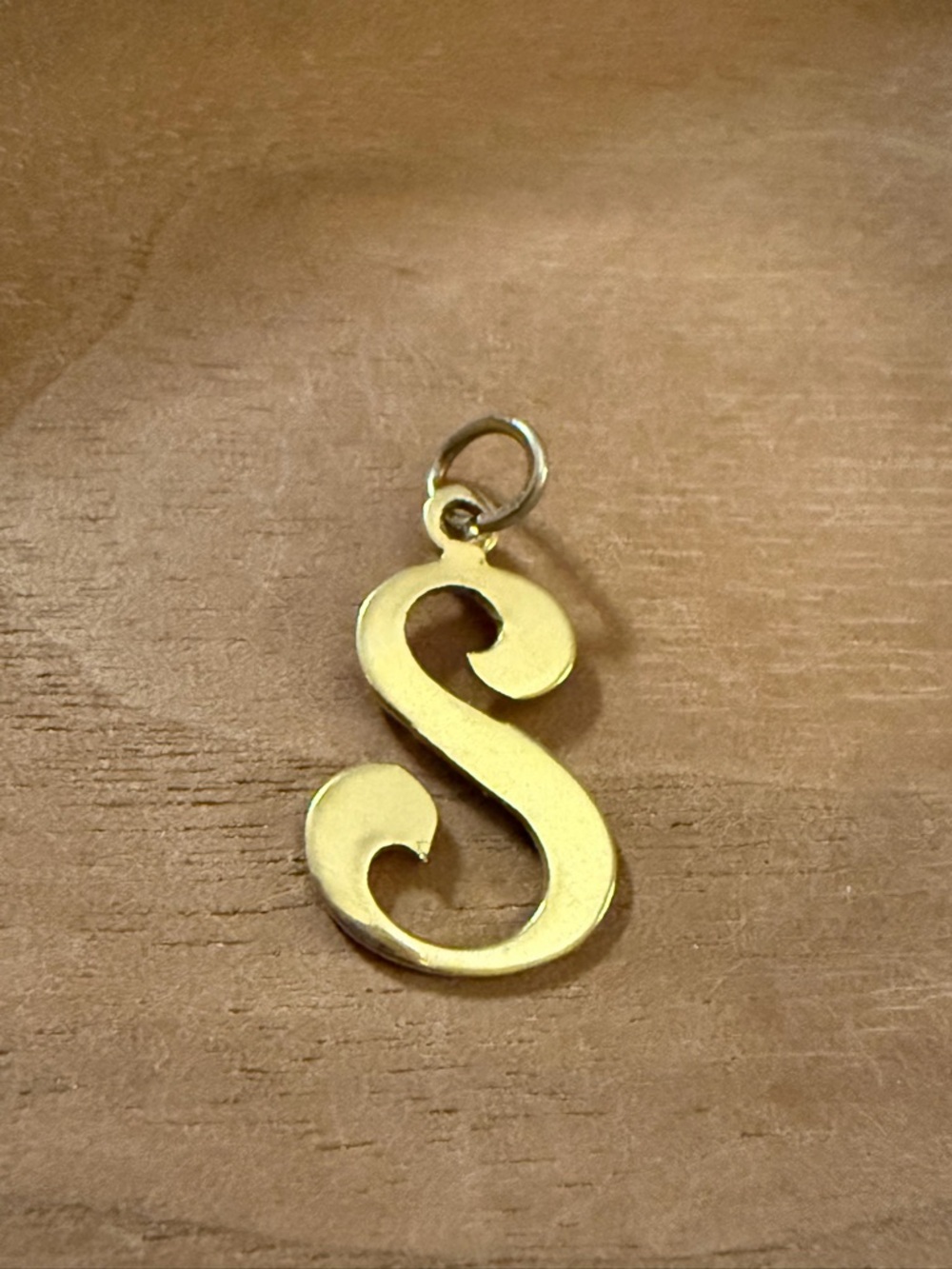 Gold Letter S Pendant Charm - Women Jewelry